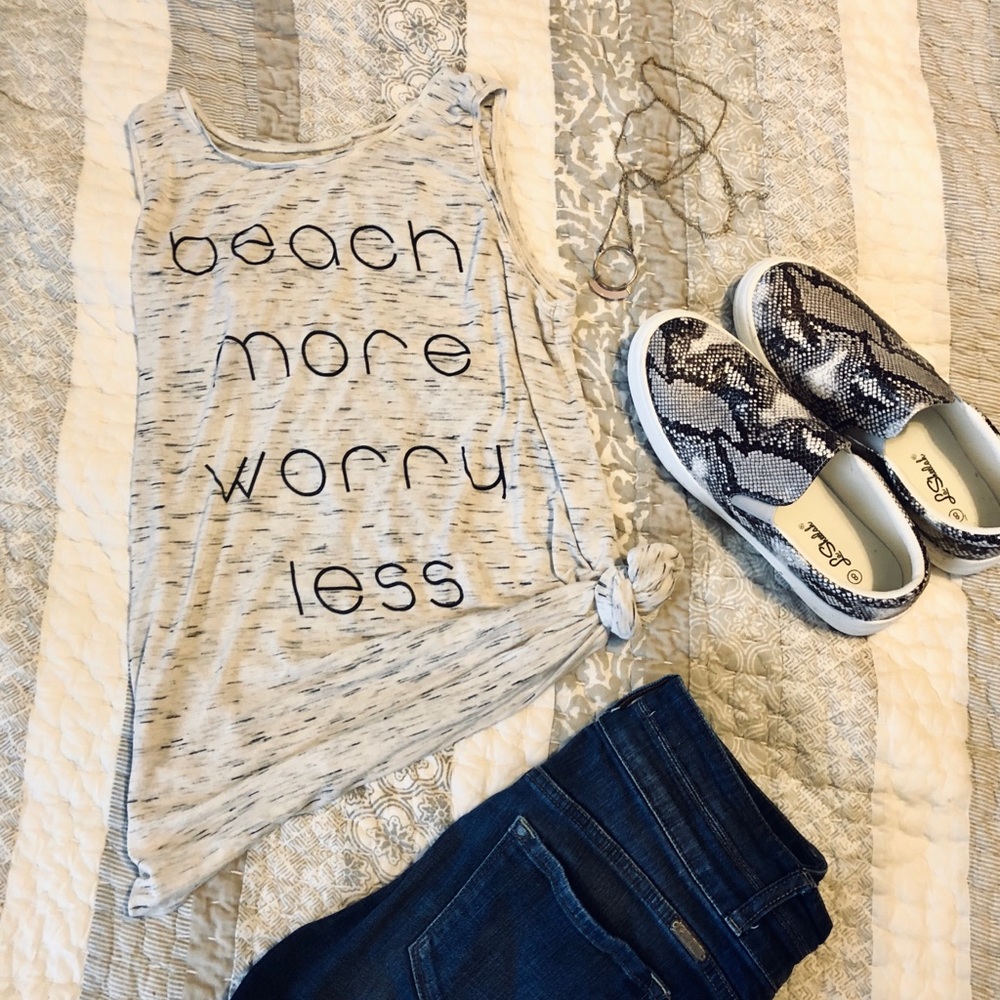 Beach More Worry Less Tank Top